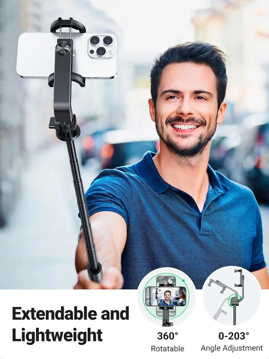 R1S Bluetooth Selfie Stick Tripod with Remote and Light